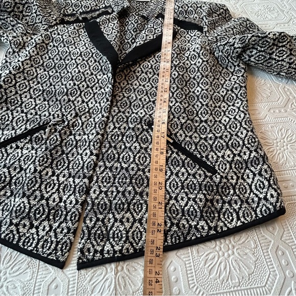 Chico’s Diamond Jacquard Moto Jacket Sz 4 EUC - Picture 16 of 16